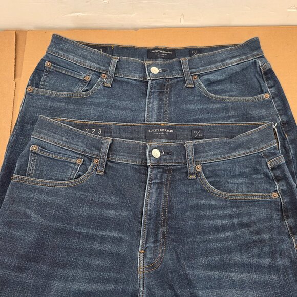 Lucky Brand Jeans Mens 32x30 Blue Medium Cotton Stretch 223 Straight Fit 2 of - Picture 16 of 16